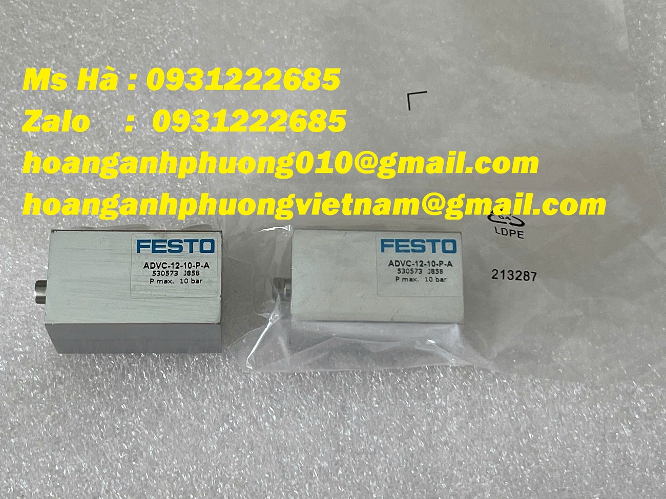 Hiệu suất cao - xi lanh tác động kép Festo ADVC-12-10-P-A